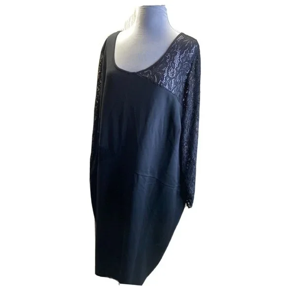 Catherines | Dresses | Catherines Nwt Dress Size 24 Curvy Collection Little  Black Lace Asymmetrical | Poshmark